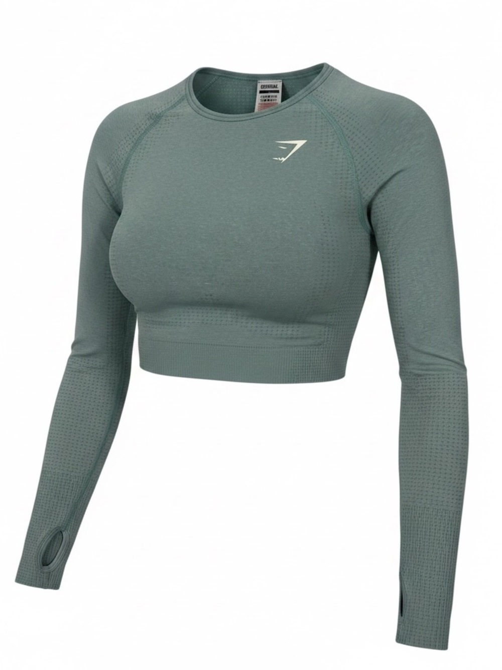 Gymshark Vital Crop Top Long Sleeve Blue Size Medium